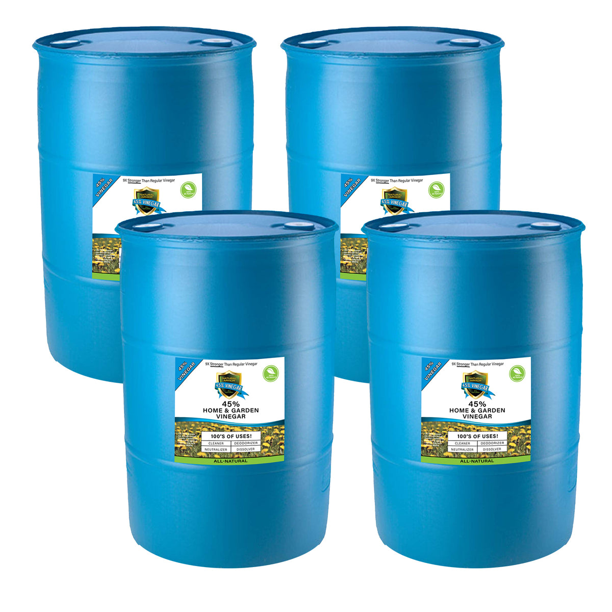 45 Vinegar 4 55 Gallon Drums Free Shipping Natural Armor 9202